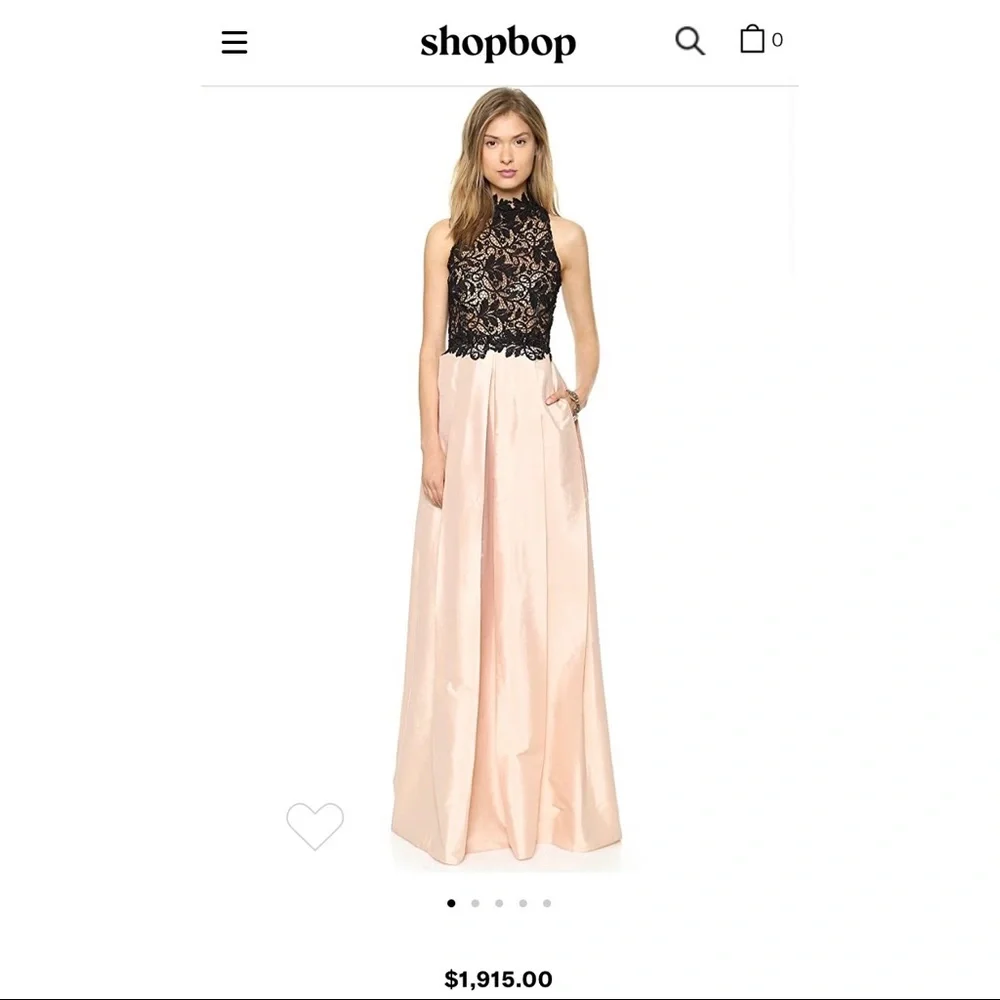 Patricia Bonaldi PatBO Taffeta & Lace Gown - Picture 3 of 11